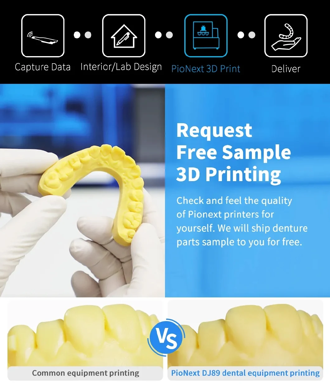 DJ-89 3D Dental Printer Make Dental Prosthesis Dental Implant Prosthesis Model Dental Teeth Model