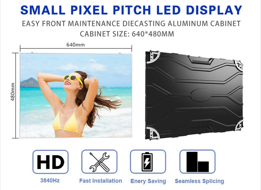 3840Hz 4K Input Full Color LED Display Screen P2.5 P3 P4 mm Pixel Pitch