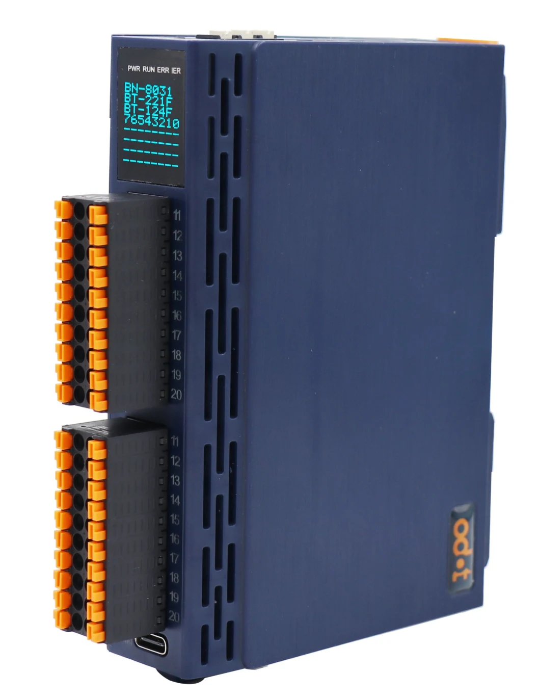 DIY Profinet Integrated I/O Module Slave Comm Board, Spring Terminals, Dual Ethernet Port, LED Screen, 24VDC, Support Rt