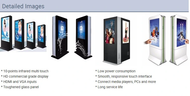 55 Inch industrial Outdoor High Brightness LED LCD Screen Display Digital Signage with WiFi, LAN and 4G Optional