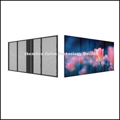 10.4*10.4mm Pixel Pitch Extremely Narrow Border Indoor LED Transparent Screen