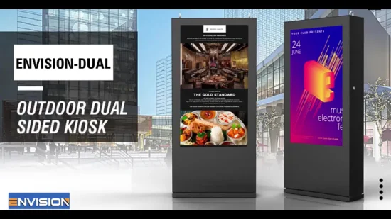 4K Advertisement Player 55 Inch Outdoor Double Sided Digital Signage